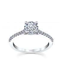 Delicate Microprong Set Round Engagement ring