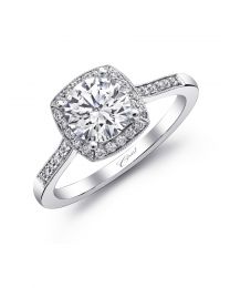 Gorgeous Cushion Halo Engagement Ring
