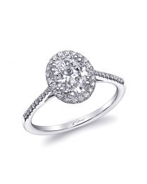 Oval Center Diamond Engagement ring