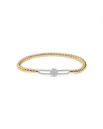 18K DIAMOND BEADED BANGLE