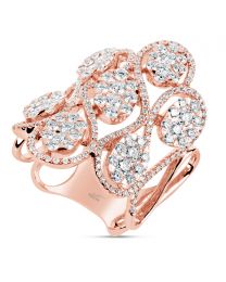 18K DIAMOND CLUSTER RING