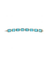  Blue Topaz Emerald Cut Bracelet