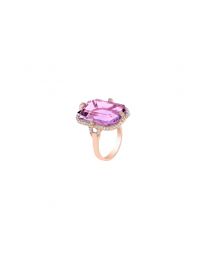 Lavender Amethyst Emerald Cut Ring
