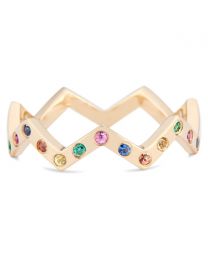 LUCIA RAINBOW STACKING RING 