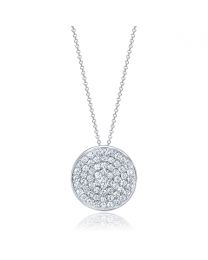 Sparkling Disk Pendant on a Necklace