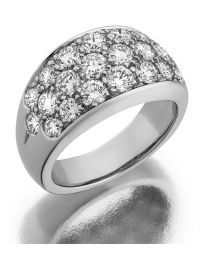 Platinum and Diamond Pave Ring